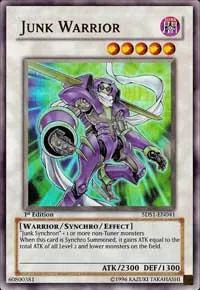 Junk Warrior Ultra Rare 5DS1-EN041 Yu-Gi-Oh card from 5D's 2008 Starter Deck