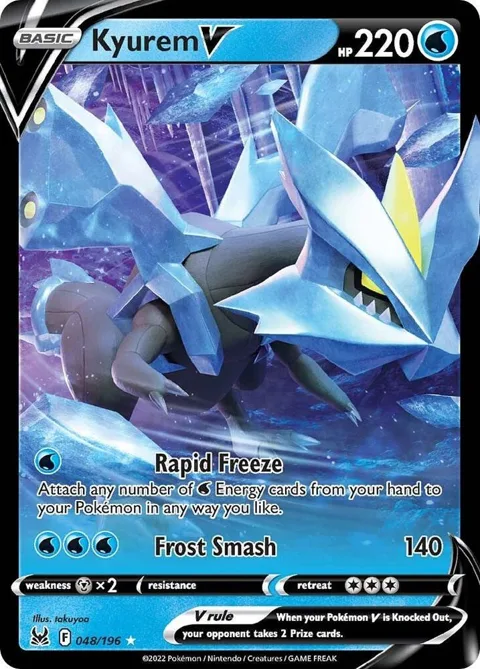 Kyurem V #048/196 Holofoil Pokémon card from Lost Origin
