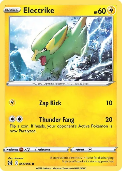 Electrike #054/196 Pokémon card from Lost Origin