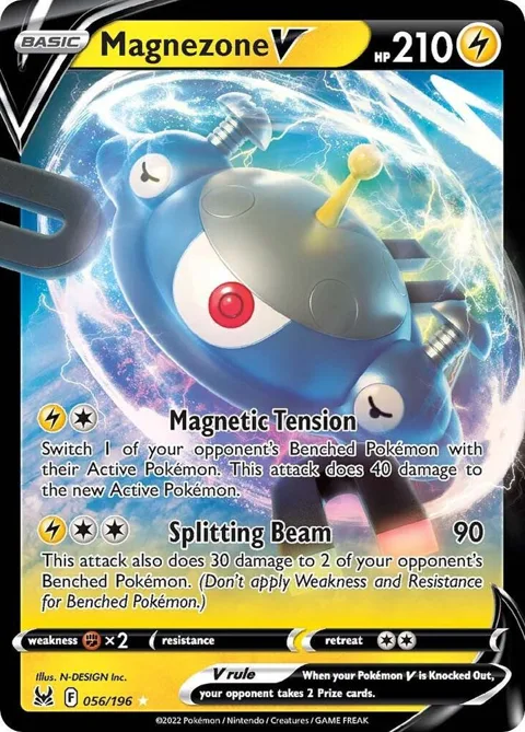 Magnezone V #056/196 Holofoil Pokémon card from Lost Origin
