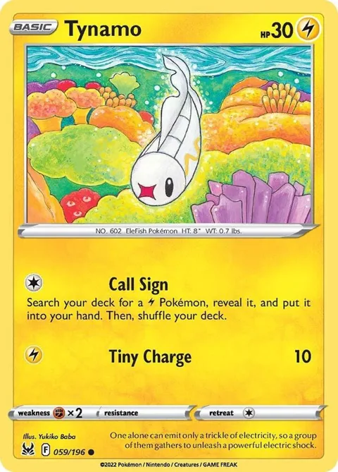 Tynamo #059/196 Reverse Holofoil Pokémon card from Lost Origin