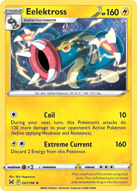Eelektross #061/196 Pokémon card from Lost Origin