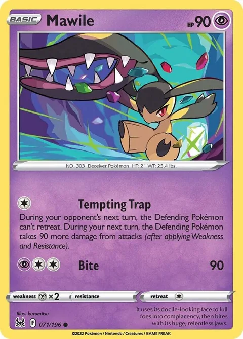 Mawile #071/196 Reverse Holofoil Pokémon card from Lost Origin