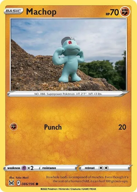Machop #086/196 Pokémon card from Lost Origin