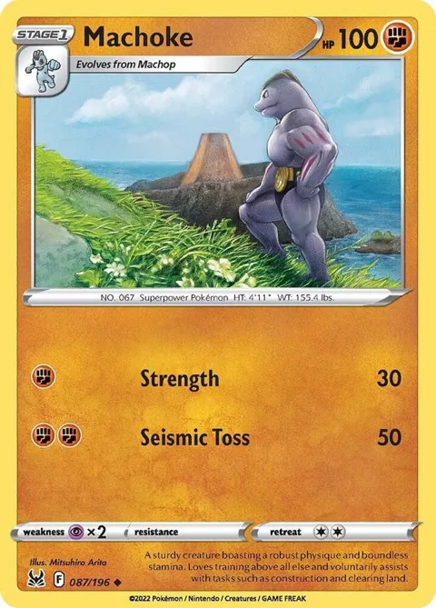Machoke #087/196 Pokémon card from Lost Origin