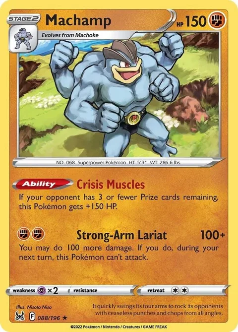 Machamp #088/196 Holofoil Pokémon card from Lost Origin