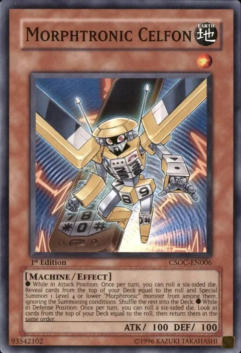 Morphtronic Celfon CSOC-EN006 1st Edition Yu-Gi-Oh card from Crossroads of Chaos