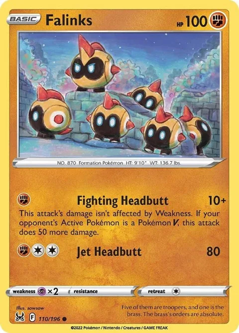 Falinks #110/196 Reverse Holofoil Pokémon card from Lost Origin