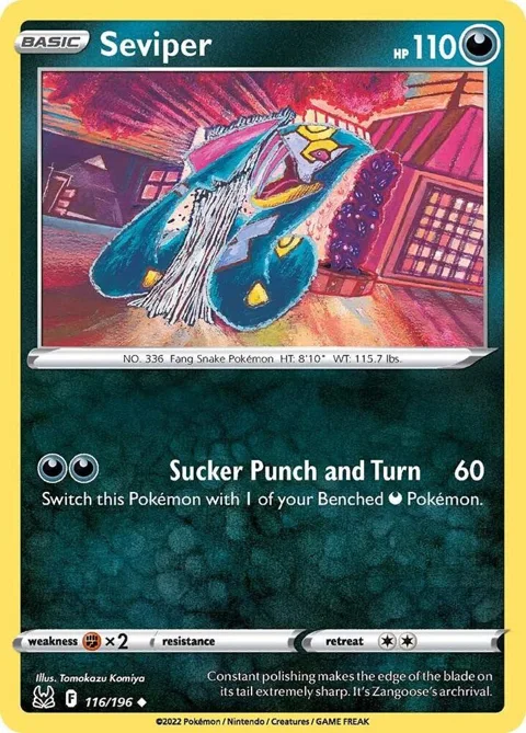 Seviper #116/196 Pokémon card from Lost Origin