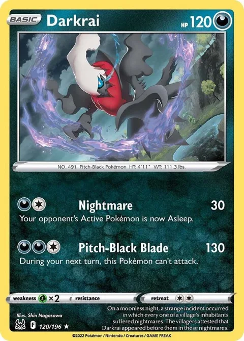 Darkrai #120/196 Reverse Holofoil Pokémon card from Lost Origin