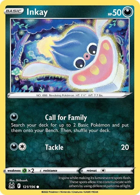 Inkay 121 #121/196 Reverse Holofoil Pokémon card from Lost Origin