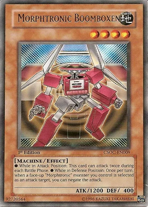 Morphtronic Boomboxen CSOC-EN009 Unlimited Yu-Gi-Oh card from Crossroads of Chaos