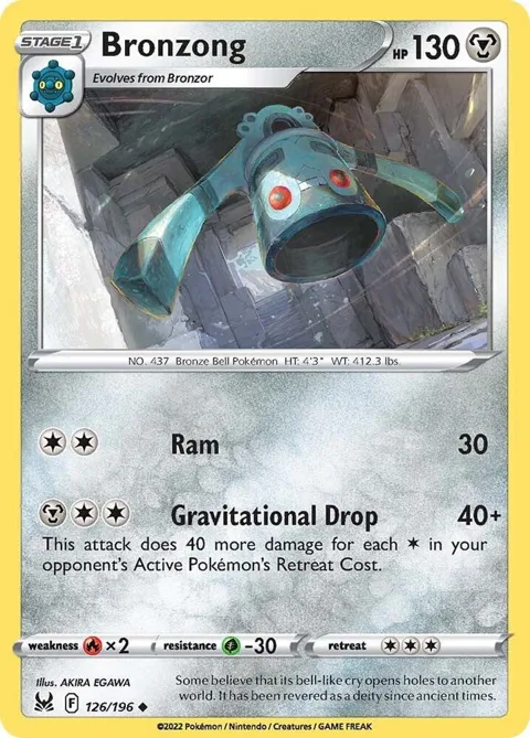 Bronzong #126/196 Reverse Holofoil Pokémon card from Lost Origin