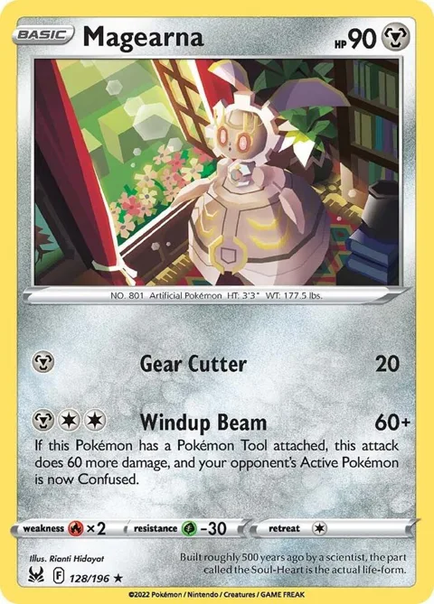 Magearna #128/196 Reverse Holofoil Pokémon card from Lost Origin
