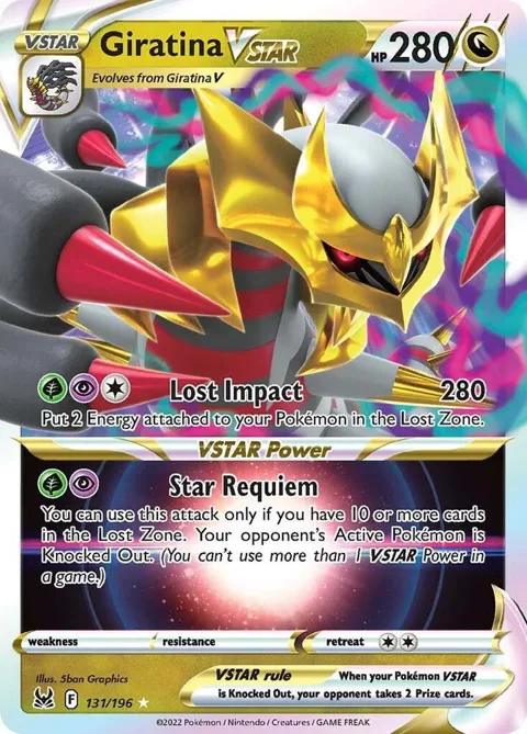 Giratina VSTAR #131/196 Holofoil Pokémon card from Lost Origin