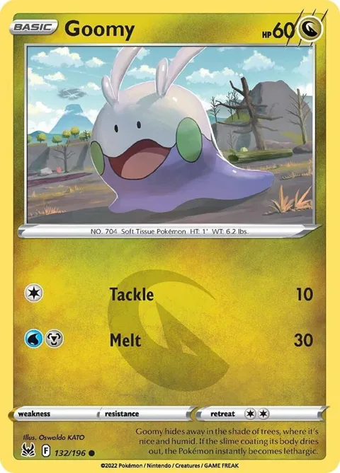 Goomy #132/196 Reverse Holofoil Pokémon card from Lost Origin
