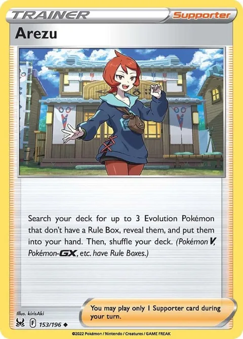 Arezu #153/196 Reverse Holofoil Pokémon card from Lost Origin