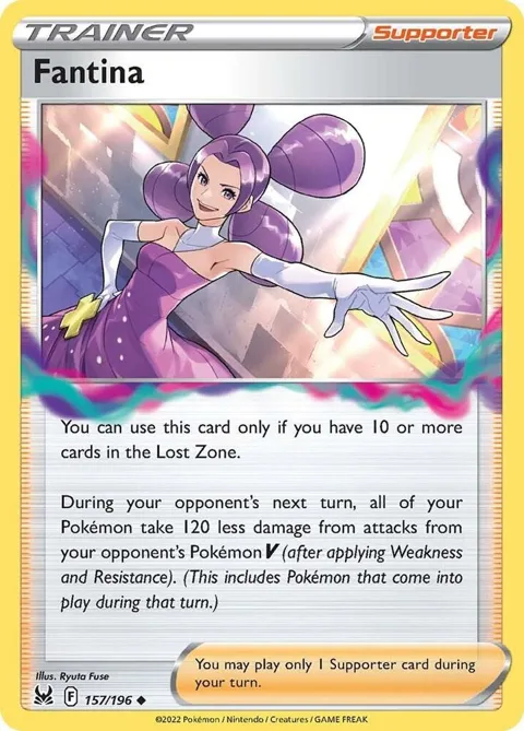 Fantina #157/196 Reverse Holofoil Pokémon card from Lost Origin