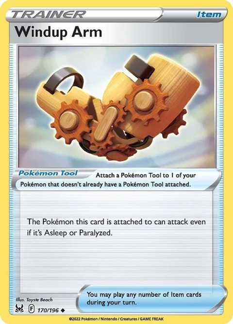 Windup Arm #170/196 Reverse Holofoil Pokémon card from Lost Origin