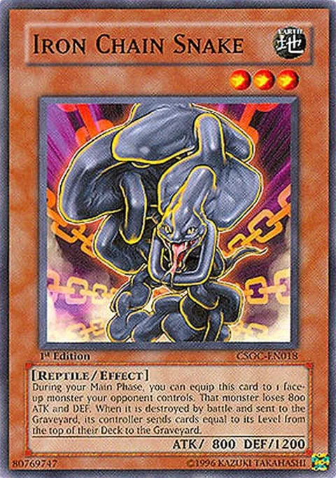 Iron Chain Snake CSOC-EN018 Yu-Gi-Oh card from Crossroads of Chaos
