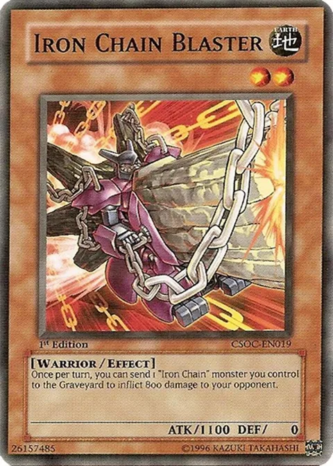 Iron Chain Blaster CSOC-EN019 Unlimited Yu-Gi-Oh card from Crossroads of Chaos