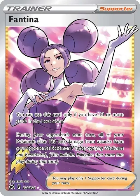 Fantina Full Art #191/196 Holofoil Pokémon card from Lost Origin
