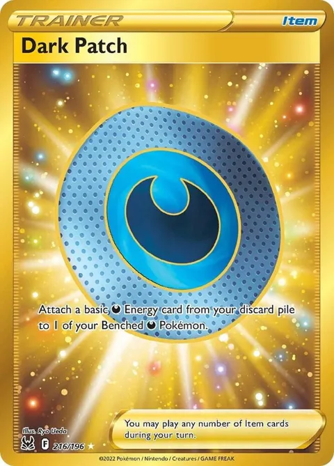 Dark Patch Secret Rare #216/196 Holofoil Pokémon card from Lost Origin