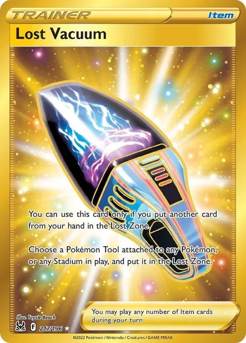Lost Vacuum Secret Rare #217/196 Holofoil Pokémon card from Lost Origin