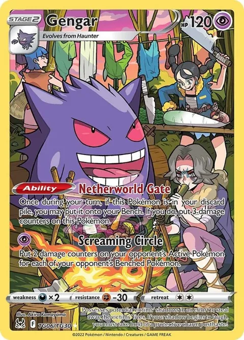 Gengar #TG06/TG30 Holofoil Pokémon card from Lost Origin Trainer Gallery