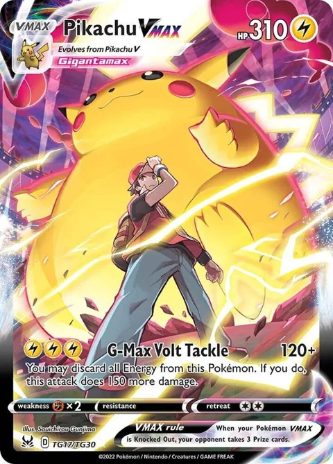 Pikachu VMAX #TG17/TG30 Holofoil Pokémon card from Lost Origin Trainer Gallery
