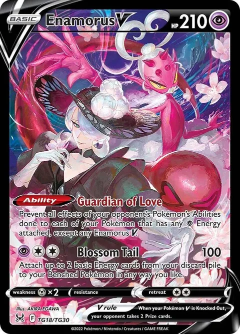 Enamorus V #TG18/TG30 Holofoil Pokémon card from Lost Origin Trainer Gallery