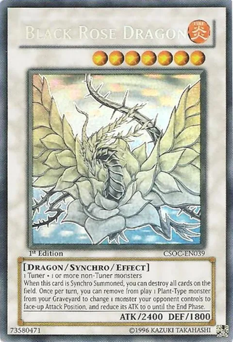 Black Rose Dragon Ghost Rare CSOC-EN039 Unlimited Yu-Gi-Oh card from Crossroads of Chaos