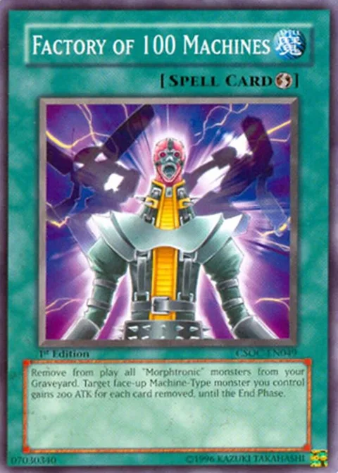 Factory of 100 Machines CSOC-EN049 Yu-Gi-Oh card from Crossroads of Chaos