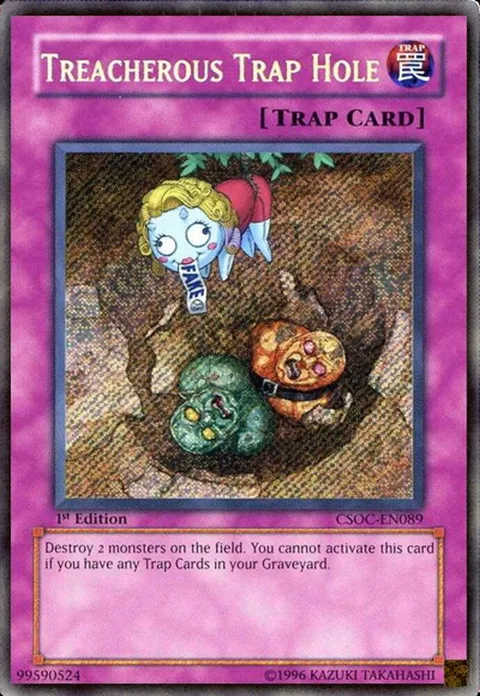 Treacherous Trap Hole CSOC-EN089 Unlimited Yu-Gi-Oh card from Crossroads of Chaos