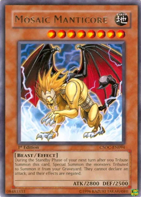 Mosaic Manticore CSOC-EN094 Unlimited Yu-Gi-Oh card from Crossroads of Chaos