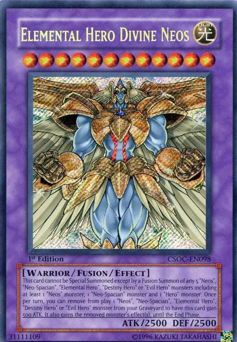 Elemental Hero Divine Neos CSOC-EN098 Unlimited Yu-Gi-Oh card from Crossroads of Chaos
