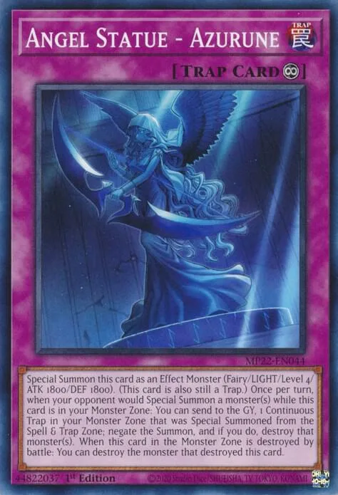 Angel Statue - Azurune MP22-EN044 Yu-Gi-Oh card from 2022 Tin of the Pharaoh's Gods