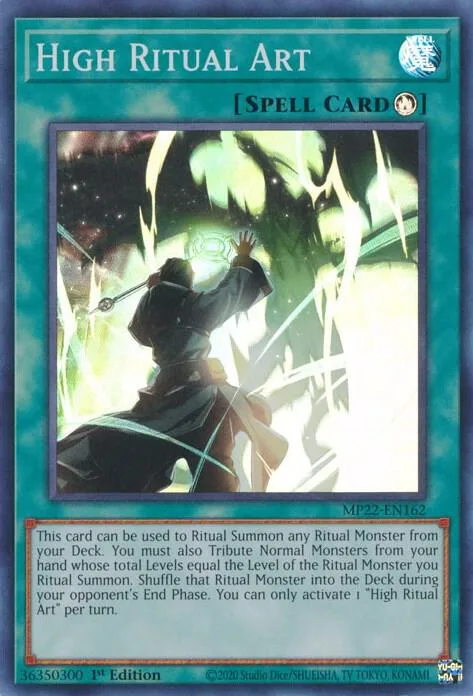 High Ritual Art MP22-EN162 Yu-Gi-Oh card from 2022 Tin of the Pharaoh's Gods