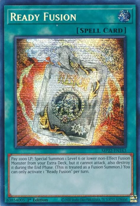 Ready Fusion MP22-EN163 Yu-Gi-Oh card from 2022 Tin of the Pharaoh's Gods