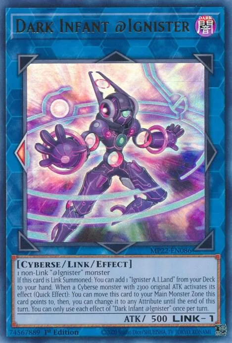 Dark Infant @Ignister MP22-EN086 Yu-Gi-Oh card from 2022 Tin of the Pharaoh's Gods