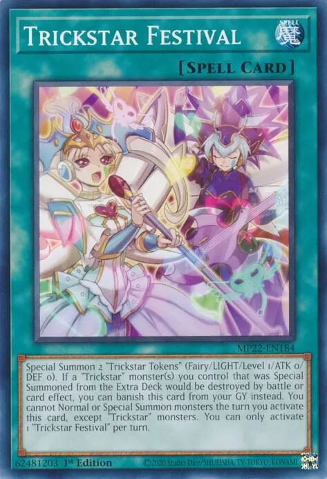 Trickstar Festival MP22-EN184 Yu-Gi-Oh card from 2022 Tin of the Pharaoh's Gods