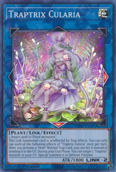 Traptrix Cularia MP22-EN087 Yu-Gi-Oh card from 2022 Tin of the Pharaoh's Gods