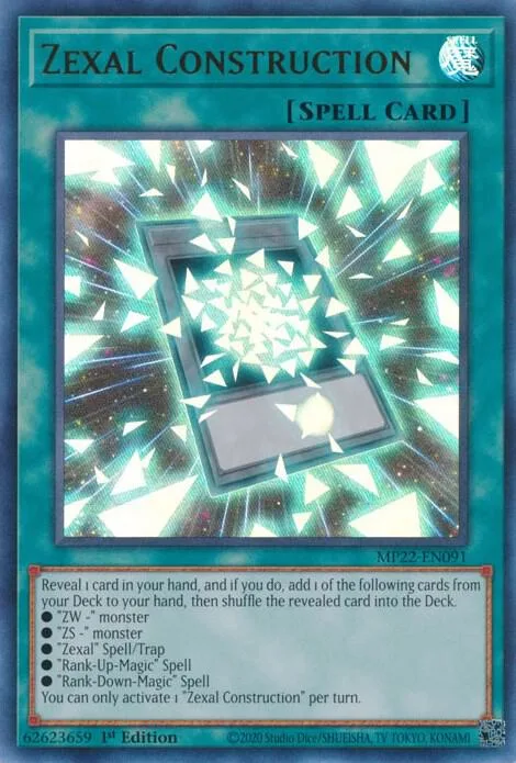 Zexal Construction MP22-EN091 Yu-Gi-Oh card from 2022 Tin of the Pharaoh's Gods