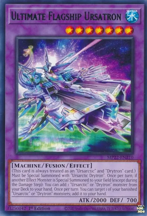 Ultimate Flagship Ursatron MP22-EN210 Yu-Gi-Oh card from 2022 Tin of the Pharaoh's Gods