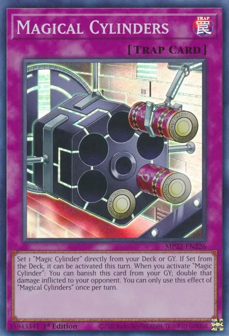 Magical Cylinders MP22-EN226 Yu-Gi-Oh card from 2022 Tin of the Pharaoh's Gods