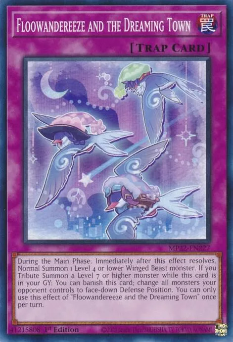 Floowandereeze and the Dreaming Town MP22-EN227 Yu-Gi-Oh card from 2022 Tin of the Pharaoh's Gods