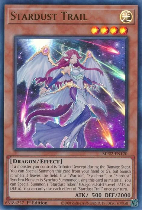 Stardust Trail MP22-EN120 Yu-Gi-Oh card from 2022 Tin of the Pharaoh's Gods