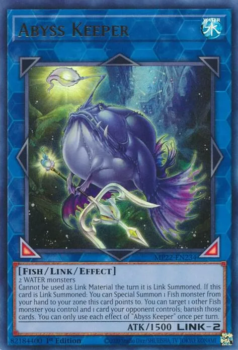 Abyss Keeper MP22-EN234 Yu-Gi-Oh card from 2022 Tin of the Pharaoh's Gods