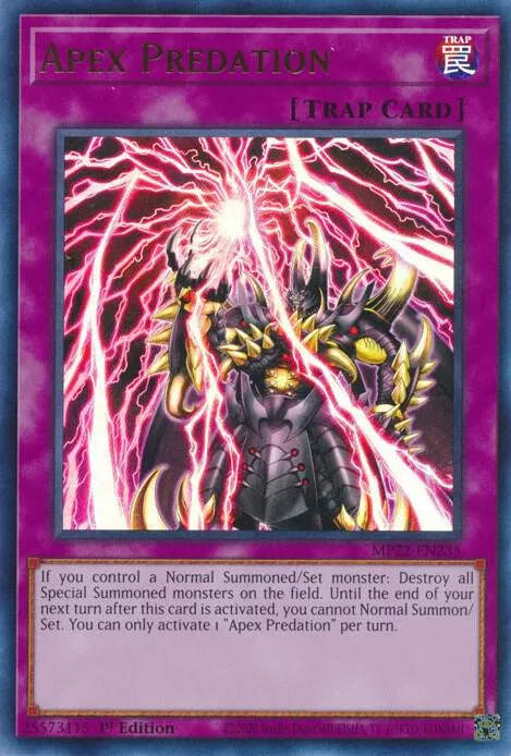 Apex Predation MP22-EN235 Yu-Gi-Oh card from 2022 Tin of the Pharaoh's Gods