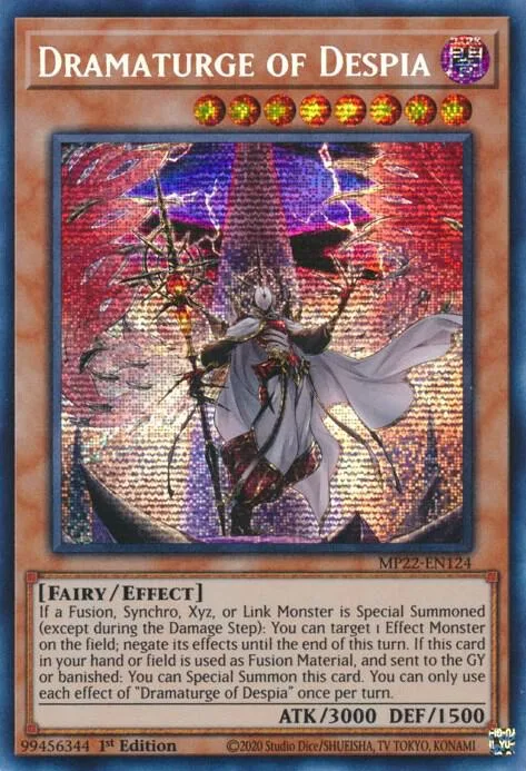 Dramaturge of Despia MP22-EN124 Yu-Gi-Oh card from 2022 Tin of the Pharaoh's Gods